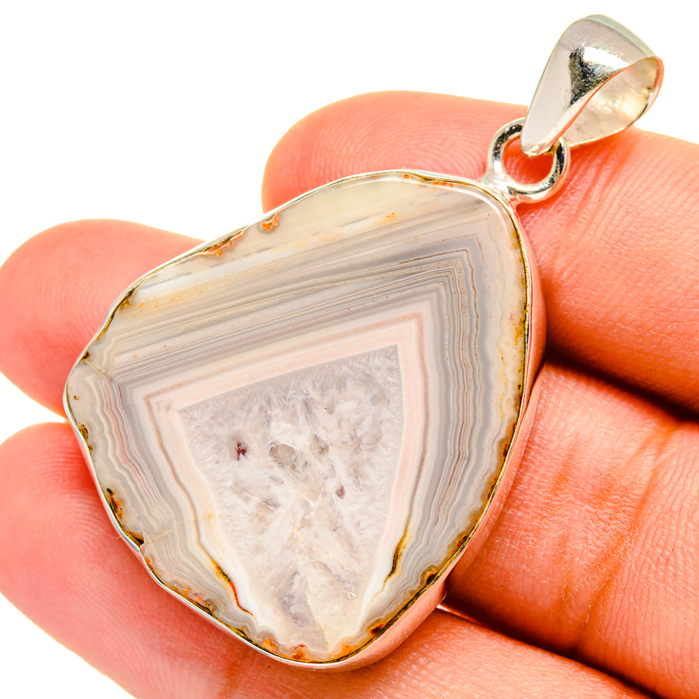 Laguna Lace Agate Pendants handcrafted by Anasilvercos - PD8488