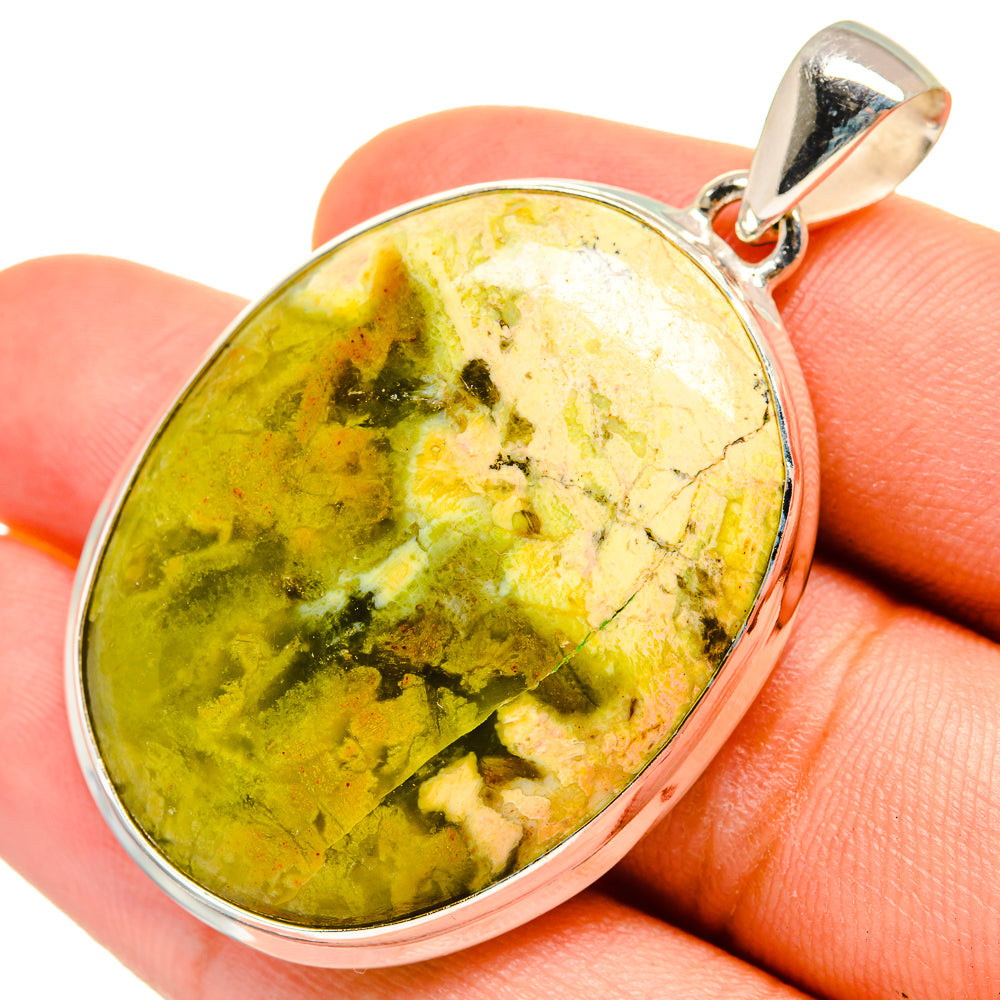 Australian Green Opal Pendants handcrafted by Anasilvercos - PD8491