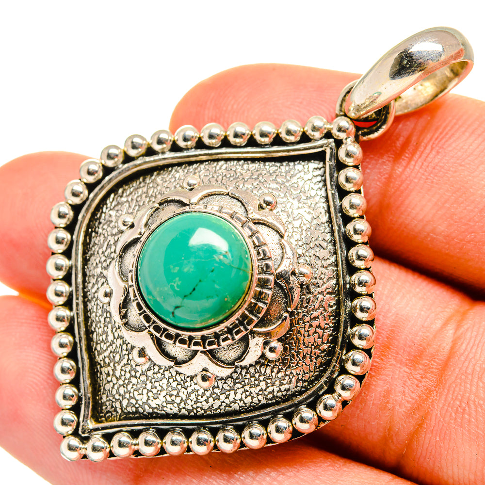 Tibetan Turquoise Pendants handcrafted by Anasilvercos - PD8493