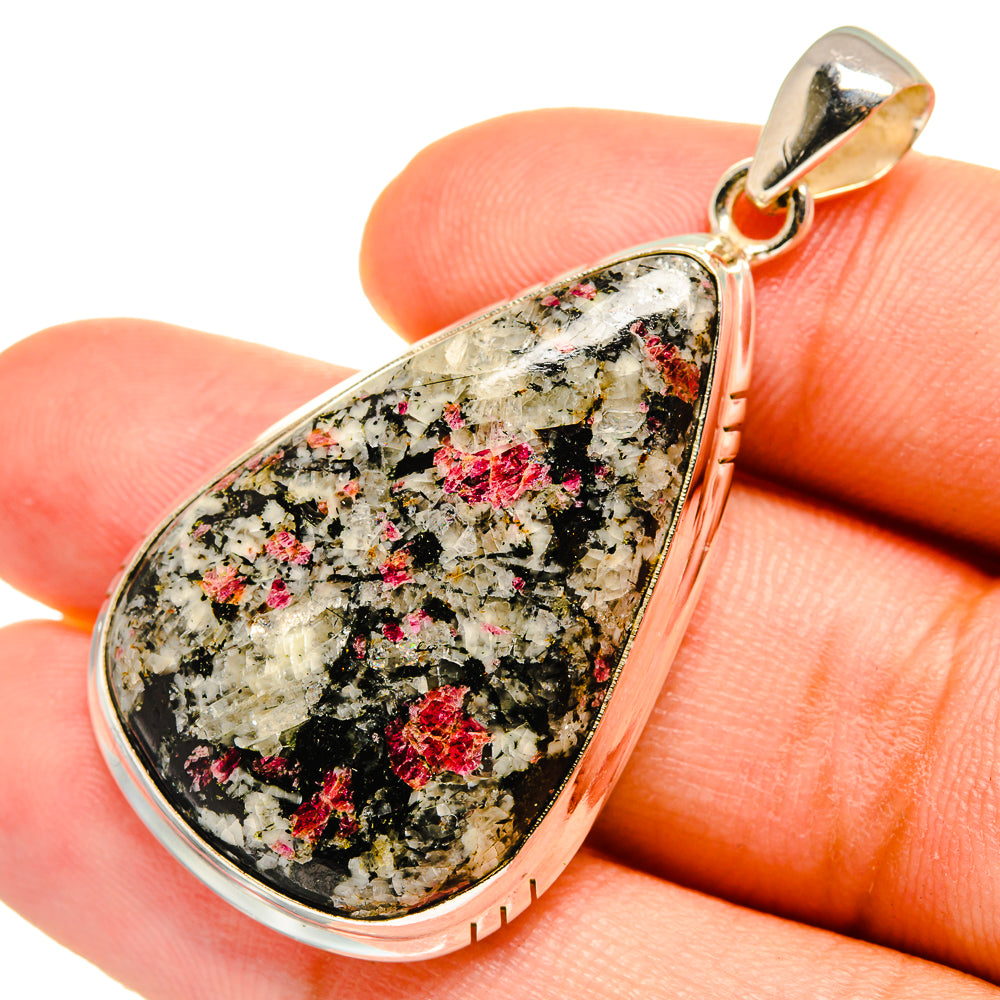 Russian Eudialyte Pendants handcrafted by Anasilvercos - PD8497