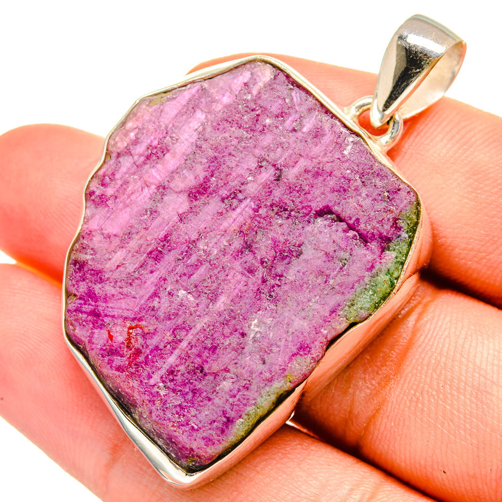 Ruby Zoisite Pendants handcrafted by Anasilvercos - PD8512