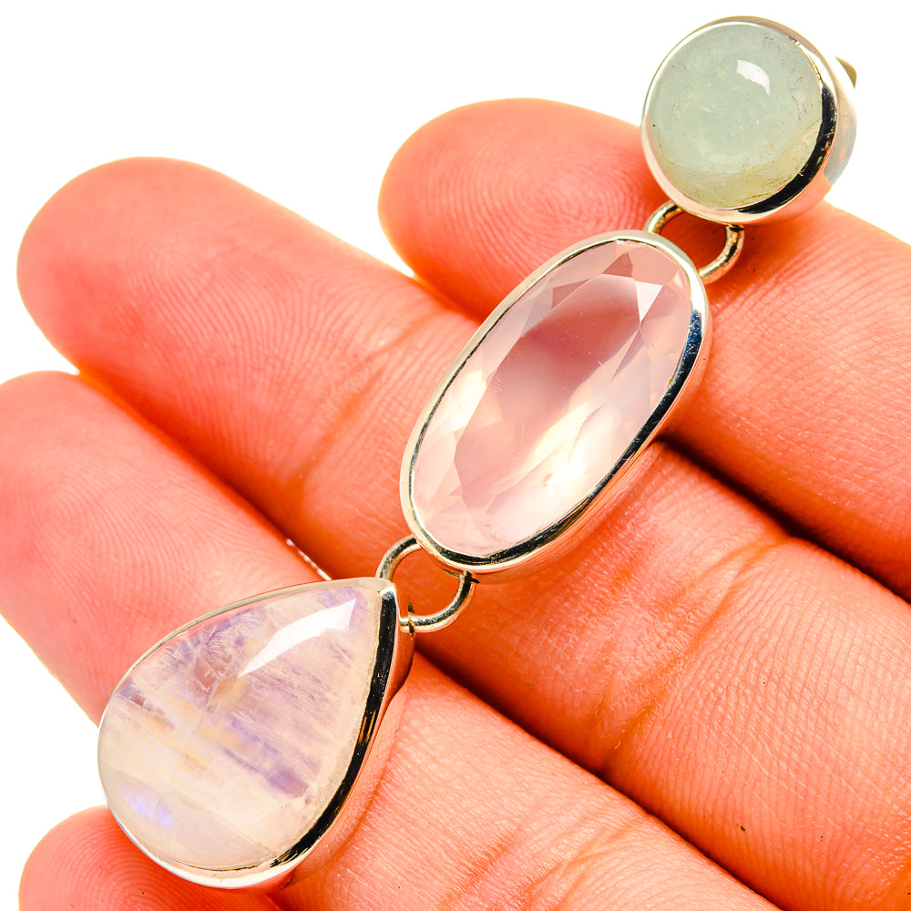 Rainbow Moonstone Pendants handcrafted by Anasilvercos - PD8526