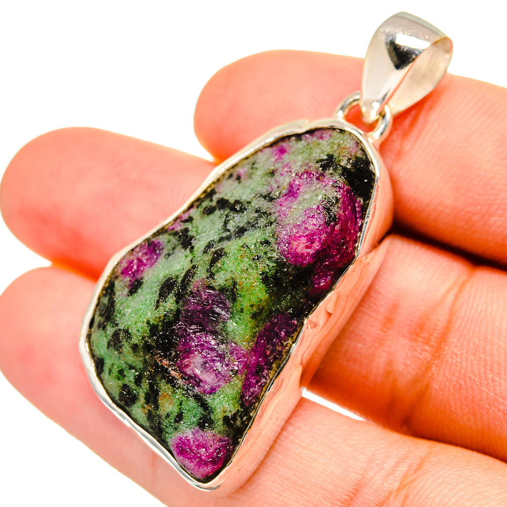 Ruby Zoisite Pendants handcrafted by Anasilvercos - PD8548