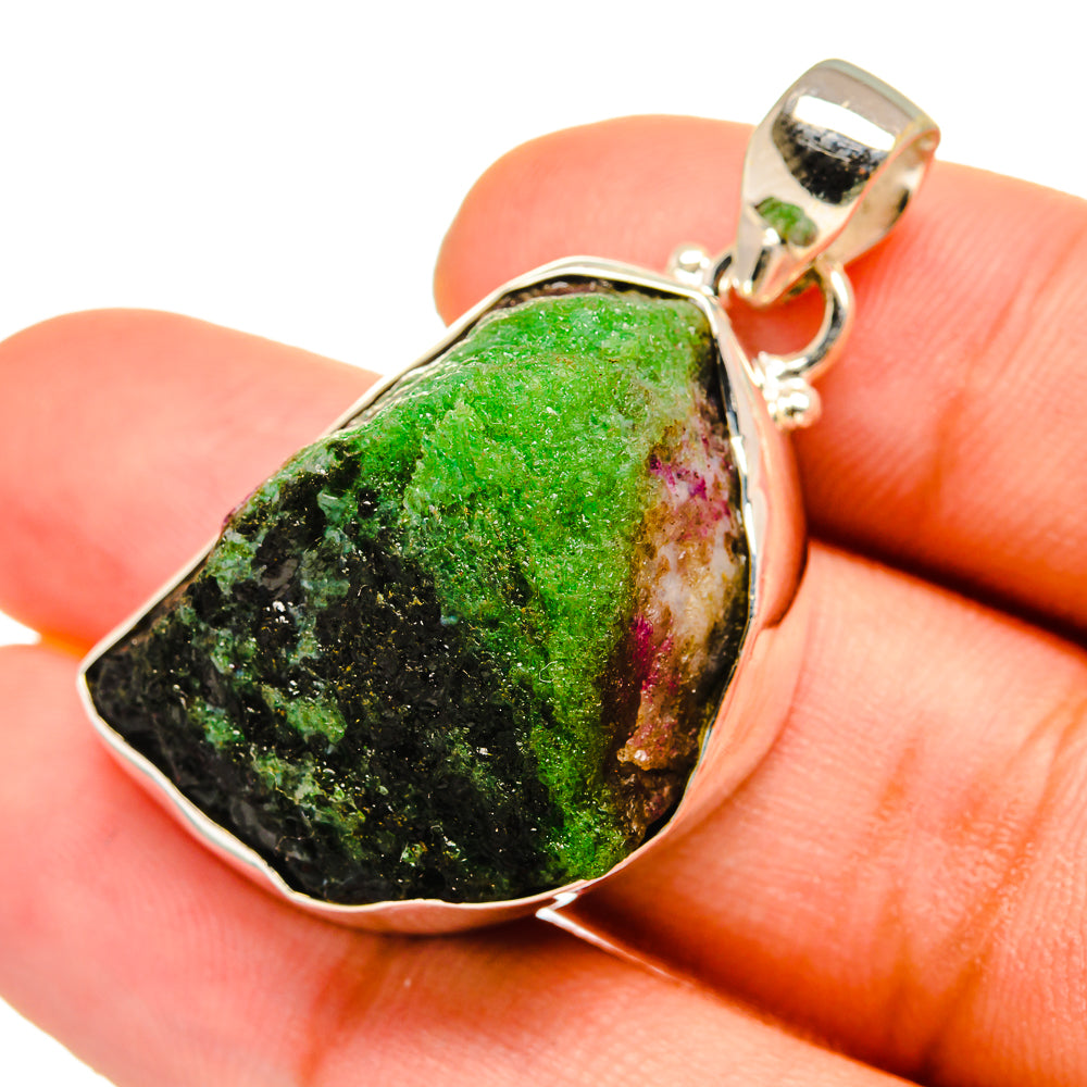 Ruby Zoisite Pendants handcrafted by Anasilvercos - PD8550