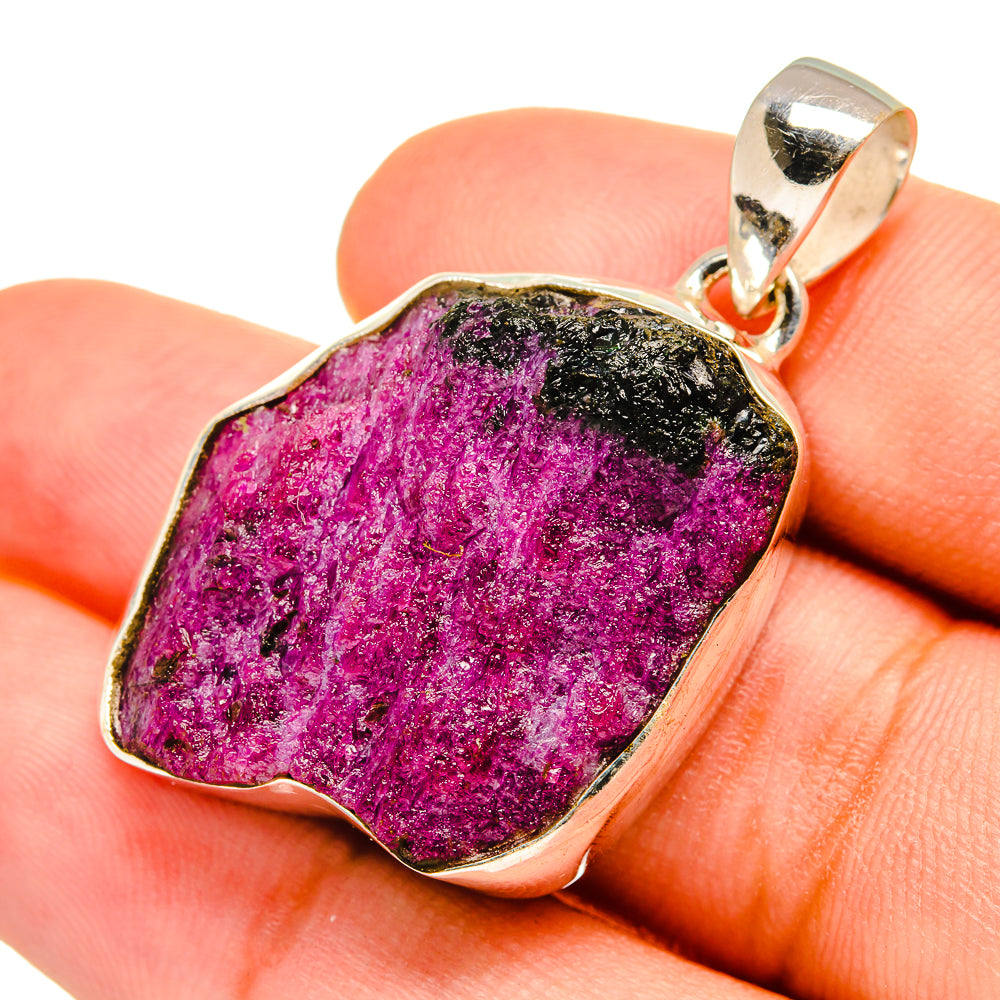 Ruby Zoisite Pendants handcrafted by Anasilvercos - PD8553