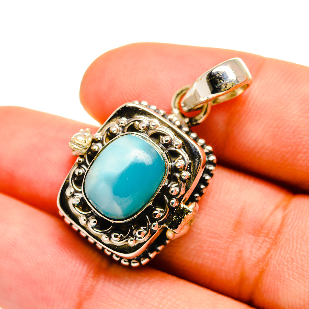 Larimar Pendants handcrafted by Anasilvercos - PD8570