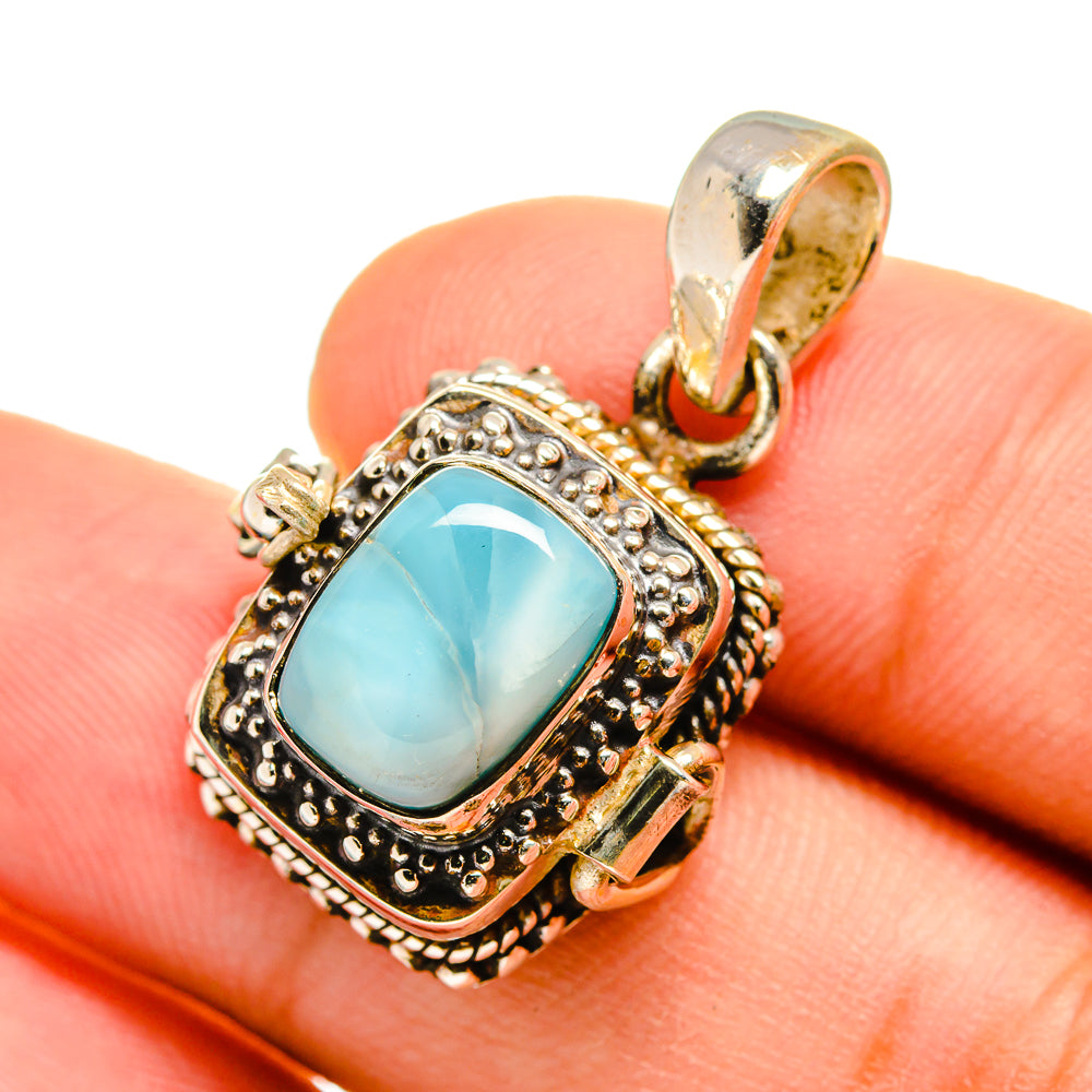 Larimar Pendants handcrafted by Anasilvercos - PD8573