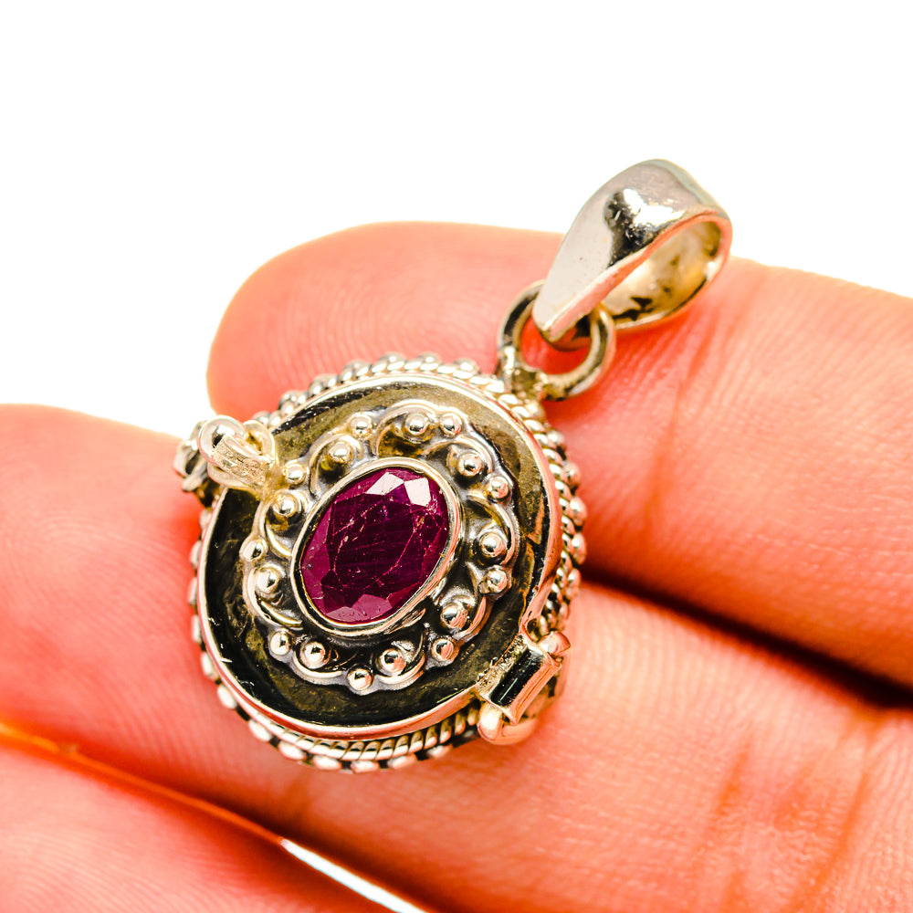 Ruby Pendants handcrafted by Anasilvercos - PD8590
