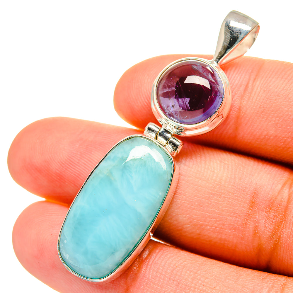 Larimar Pendants handcrafted by Anasilvercos - PD8610