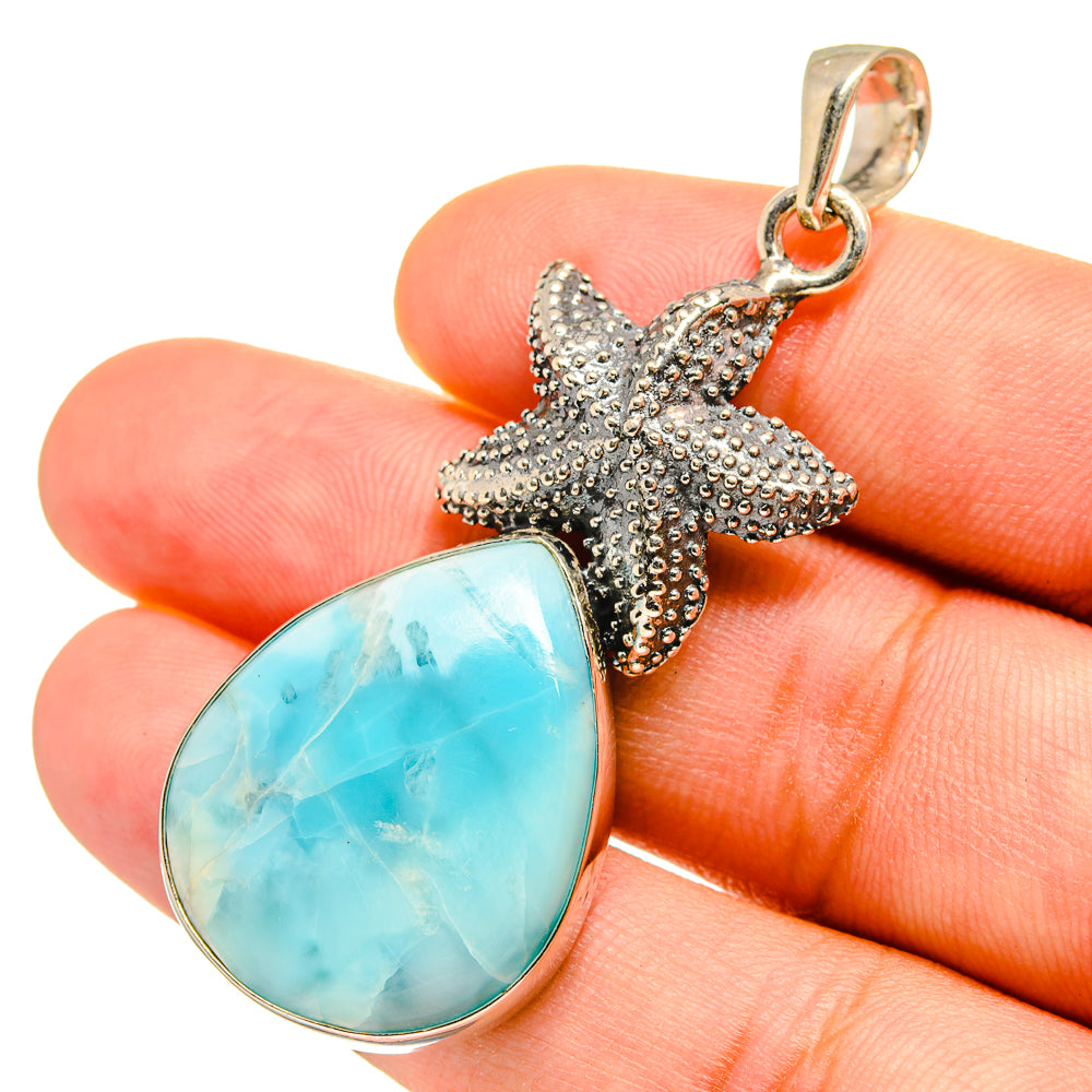 Larimar Pendants handcrafted by Anasilvercos - PD8613