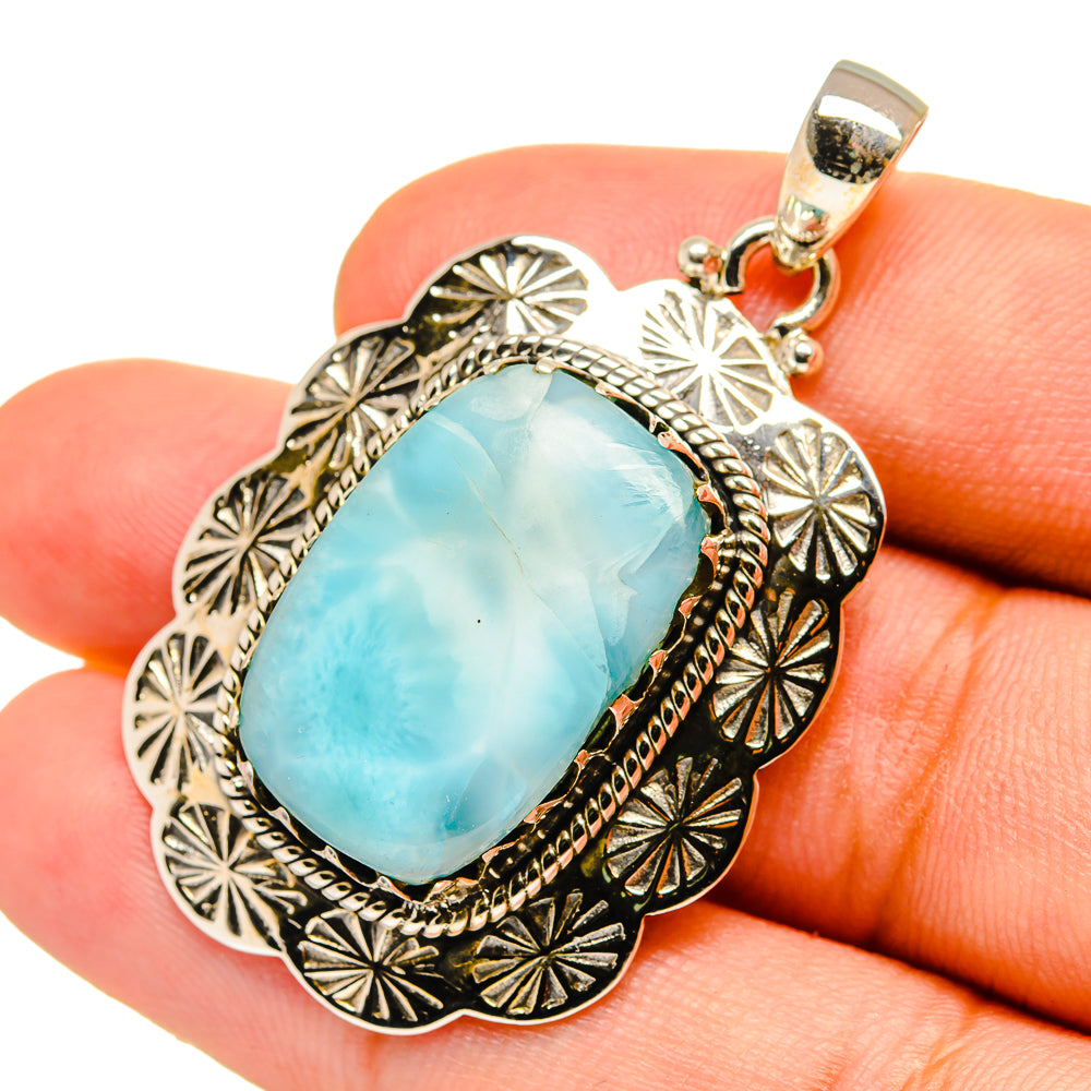 Larimar Pendants handcrafted by Anasilvercos - PD8617