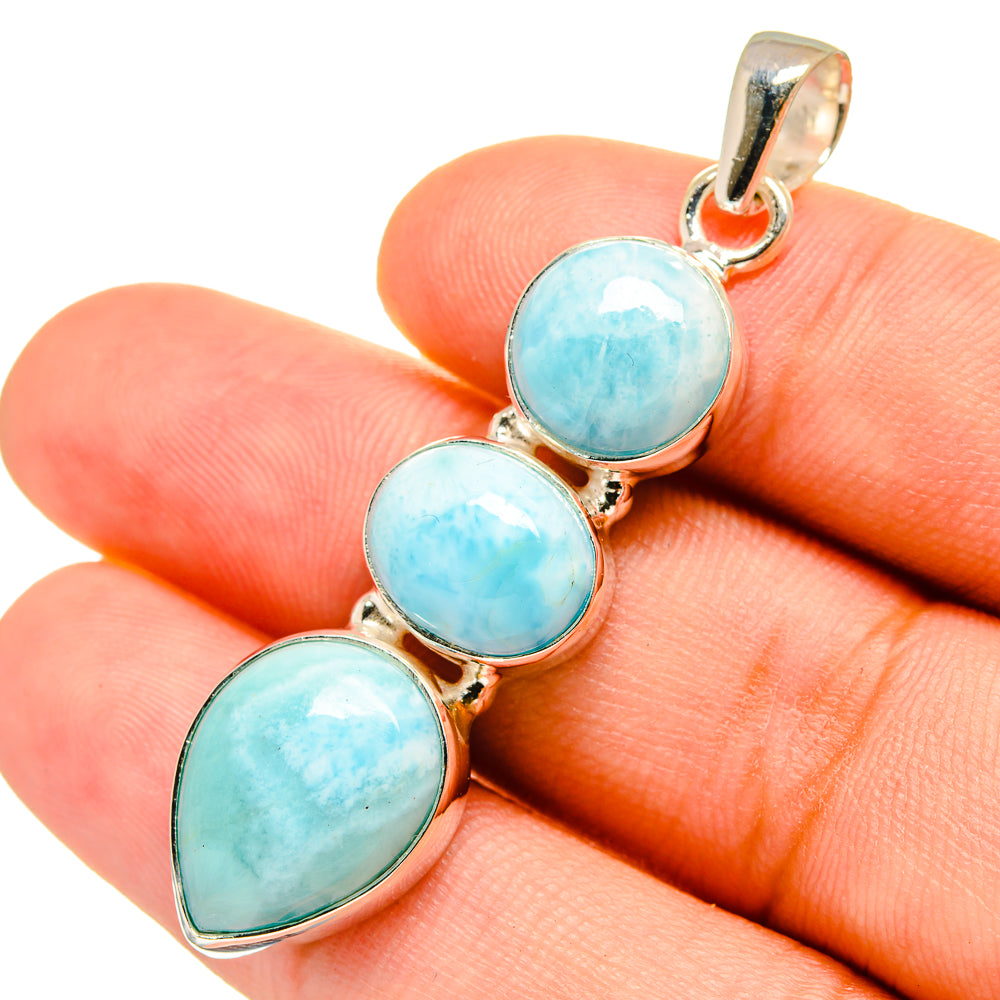 Larimar Pendants handcrafted by Anasilvercos - PD8619