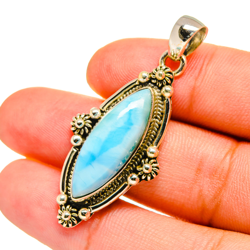 Larimar Pendants handcrafted by Anasilvercos - PD8631