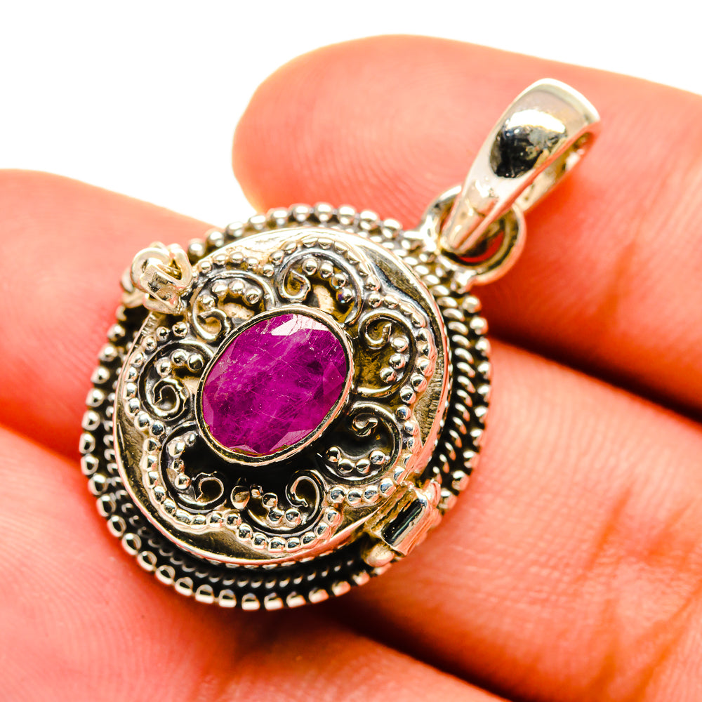Ruby Pendants handcrafted by Anasilvercos - PD8641