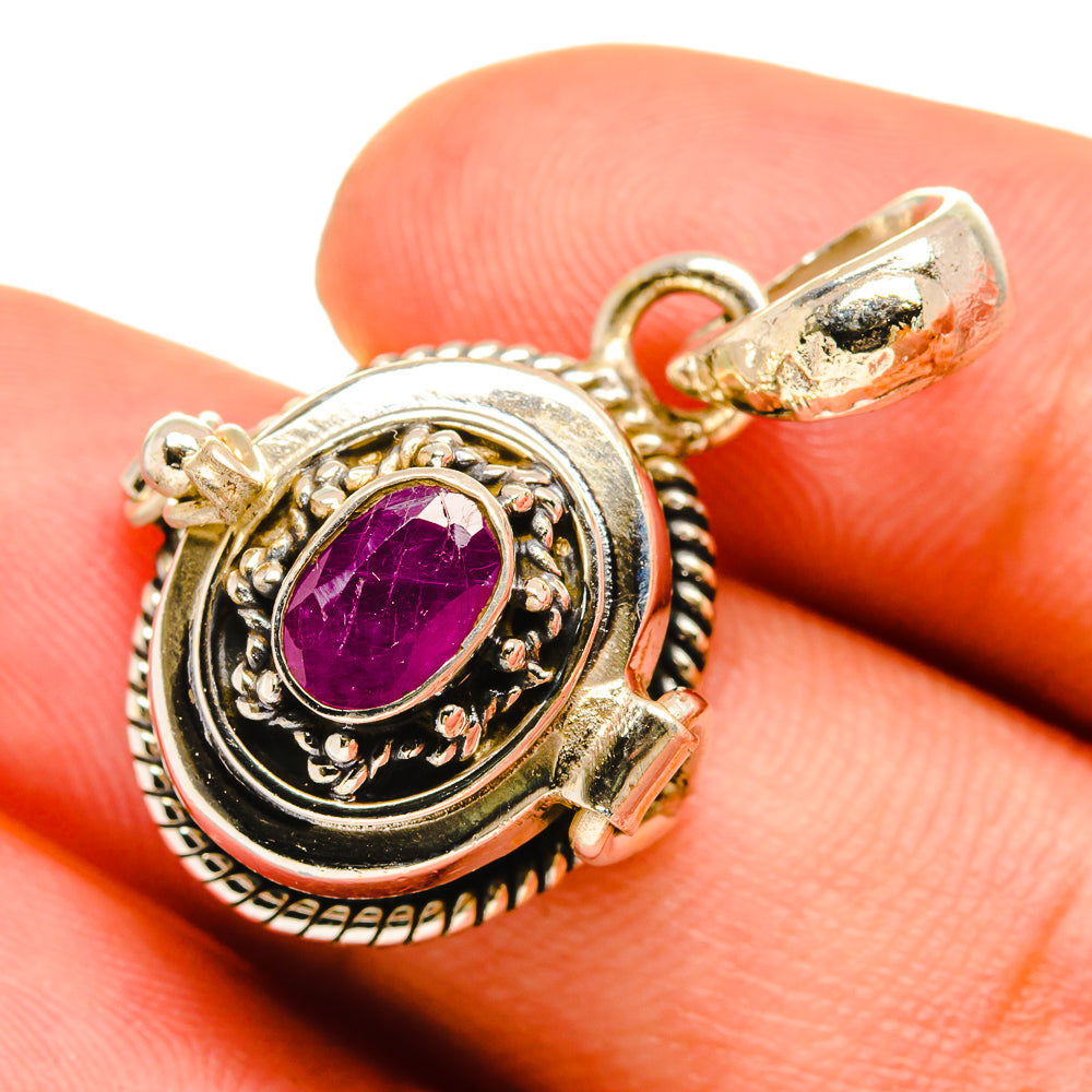 Ruby Pendants handcrafted by Anasilvercos - PD8643