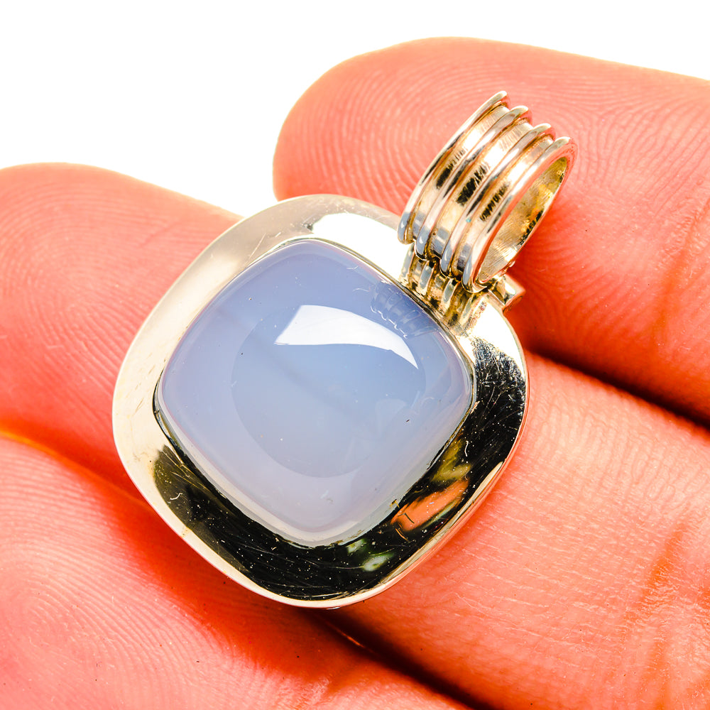 Aqua Chalcedony Pendants handcrafted by Anasilvercos - PD8646
