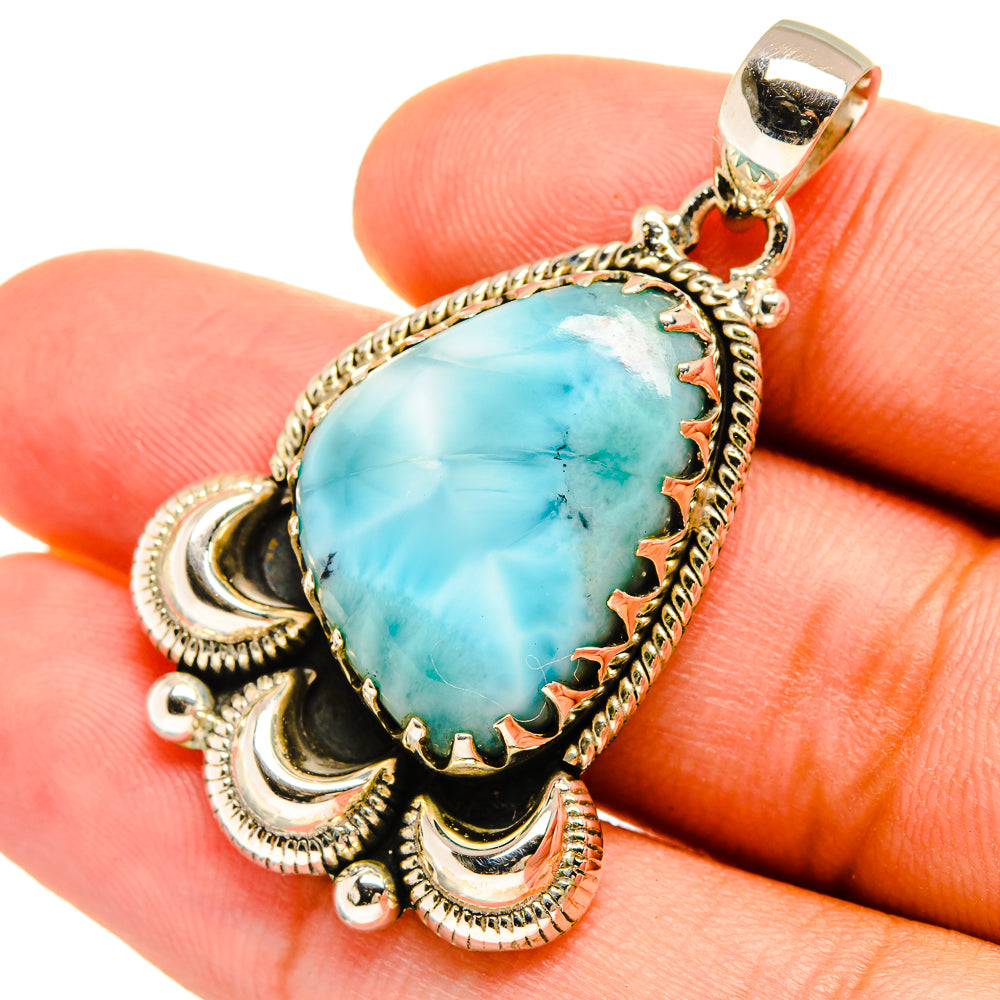 Larimar Pendants handcrafted by Anasilvercos - PD8648