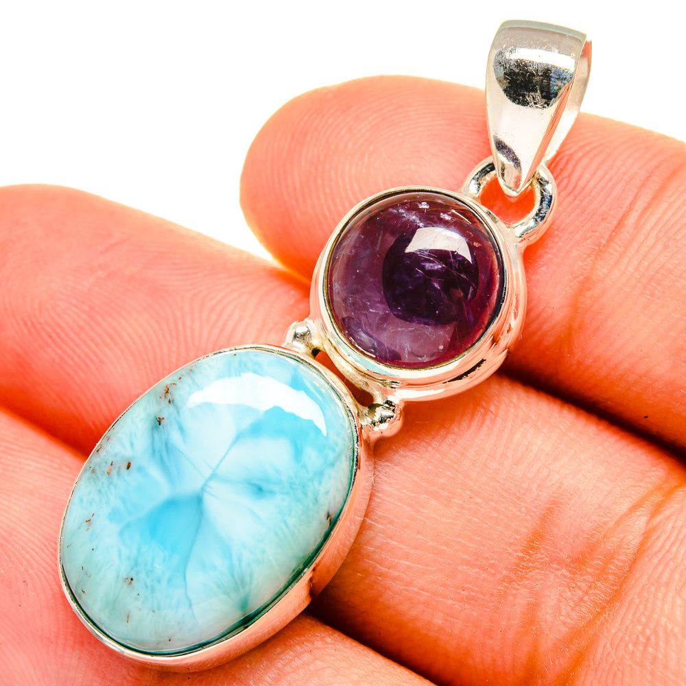 Larimar Pendants handcrafted by Anasilvercos - PD8651