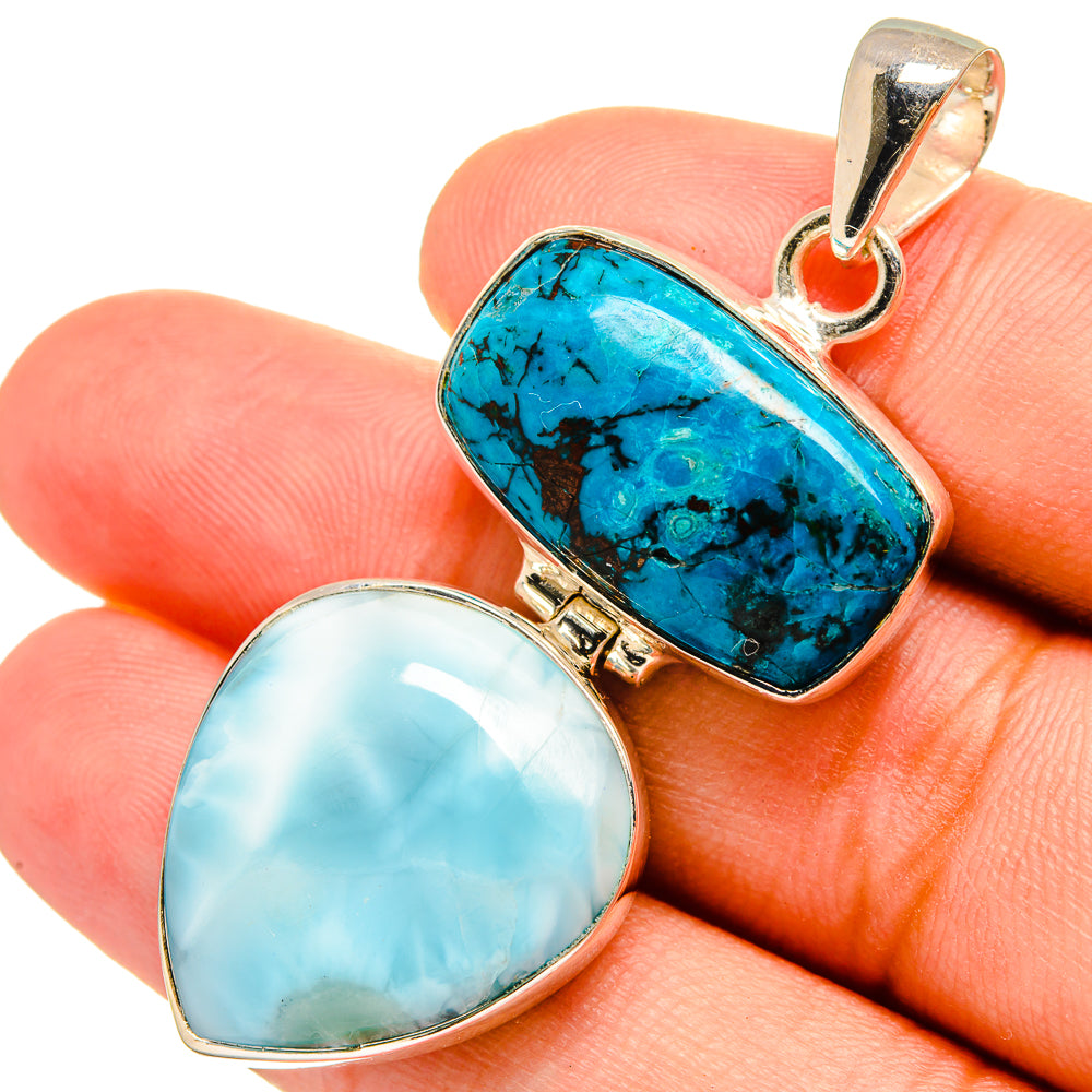 Larimar Pendants handcrafted by Anasilvercos - PD8652