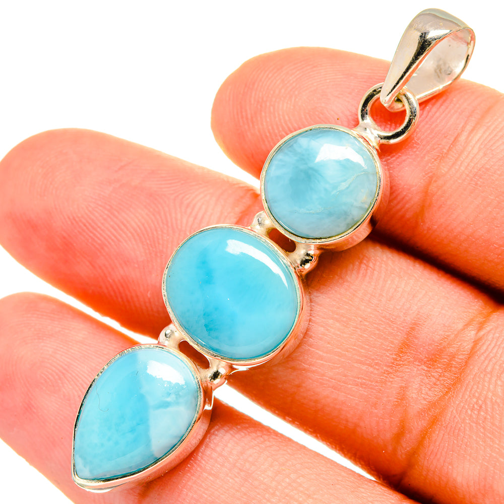 Larimar Pendants handcrafted by Anasilvercos - PD8655