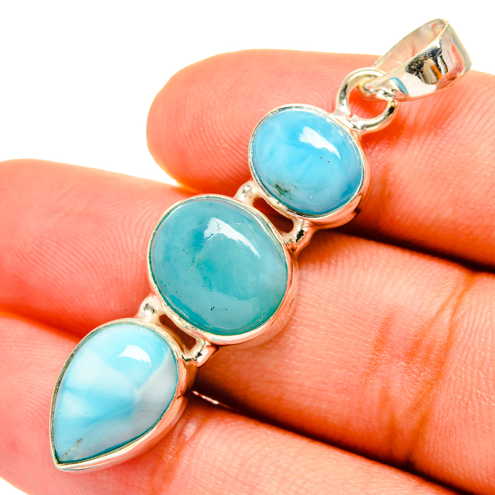 Larimar Pendants handcrafted by Anasilvercos - PD8656