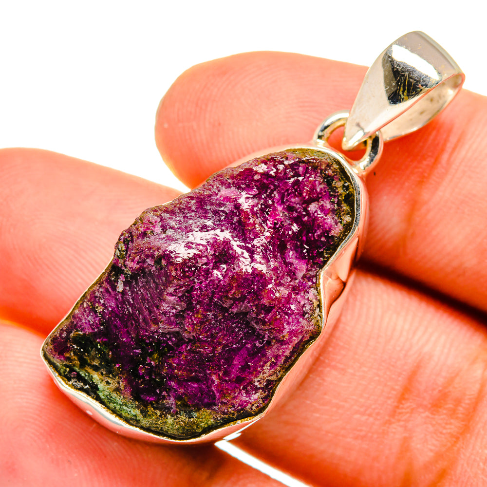 Ruby Zoisite Pendants handcrafted by Anasilvercos - PD8689