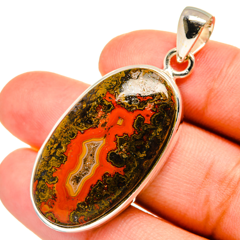 Moroccan Agate Pendants handcrafted by Anasilvercos - PD8714