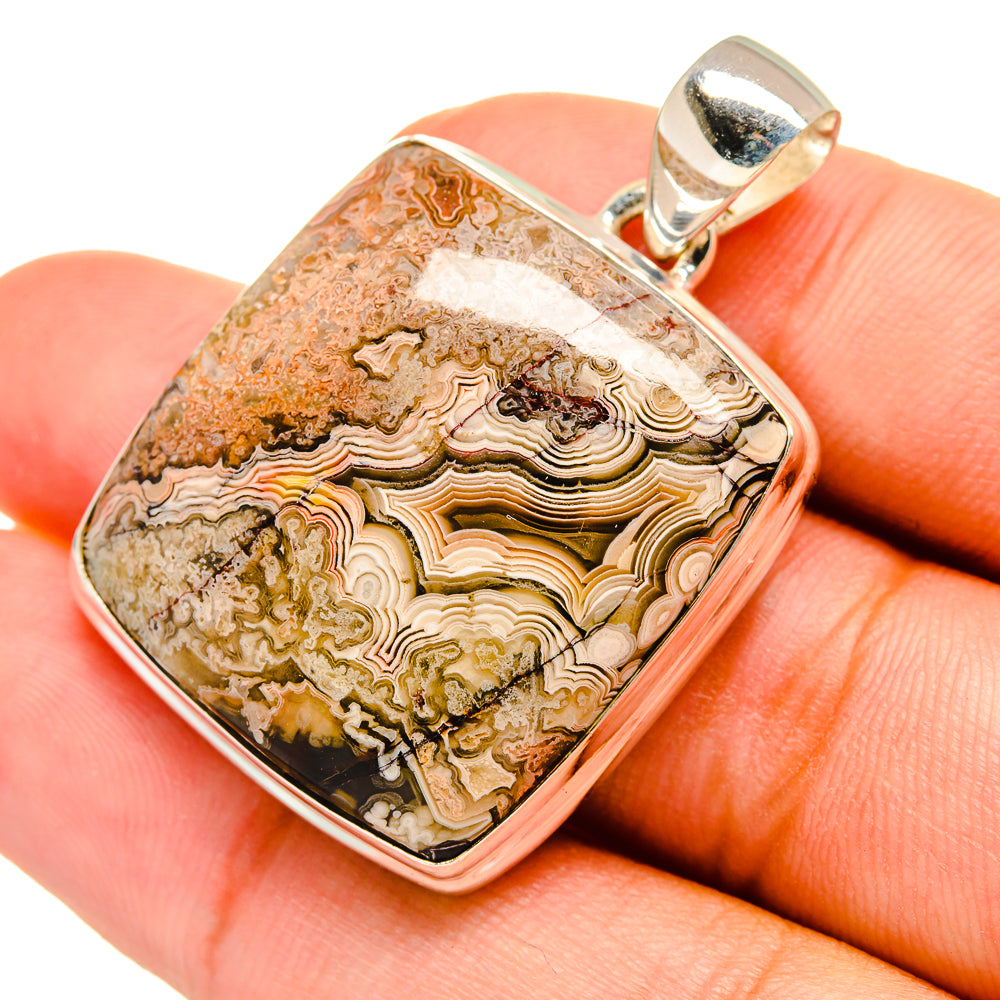 Laguna Lace Agate Pendants handcrafted by Anasilvercos - PD8717