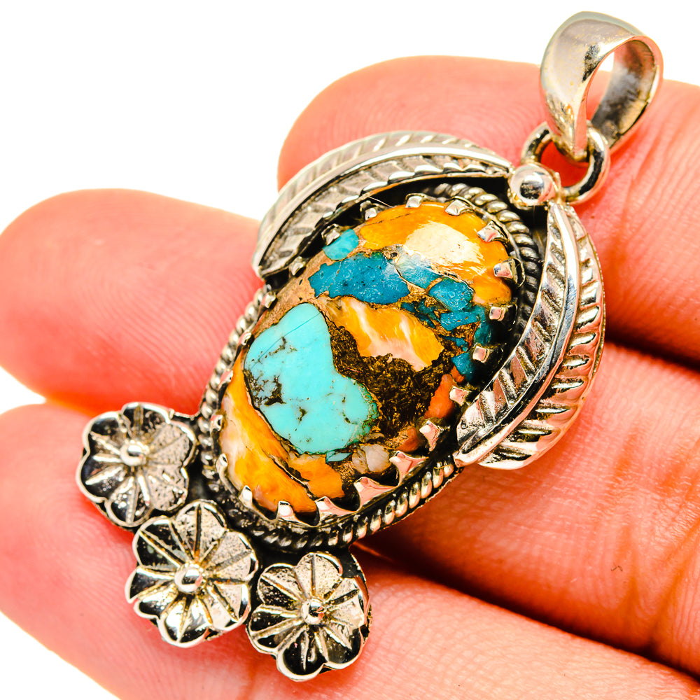 Spiny Oyster Turquoise Pendants handcrafted by Anasilvercos - PD8739