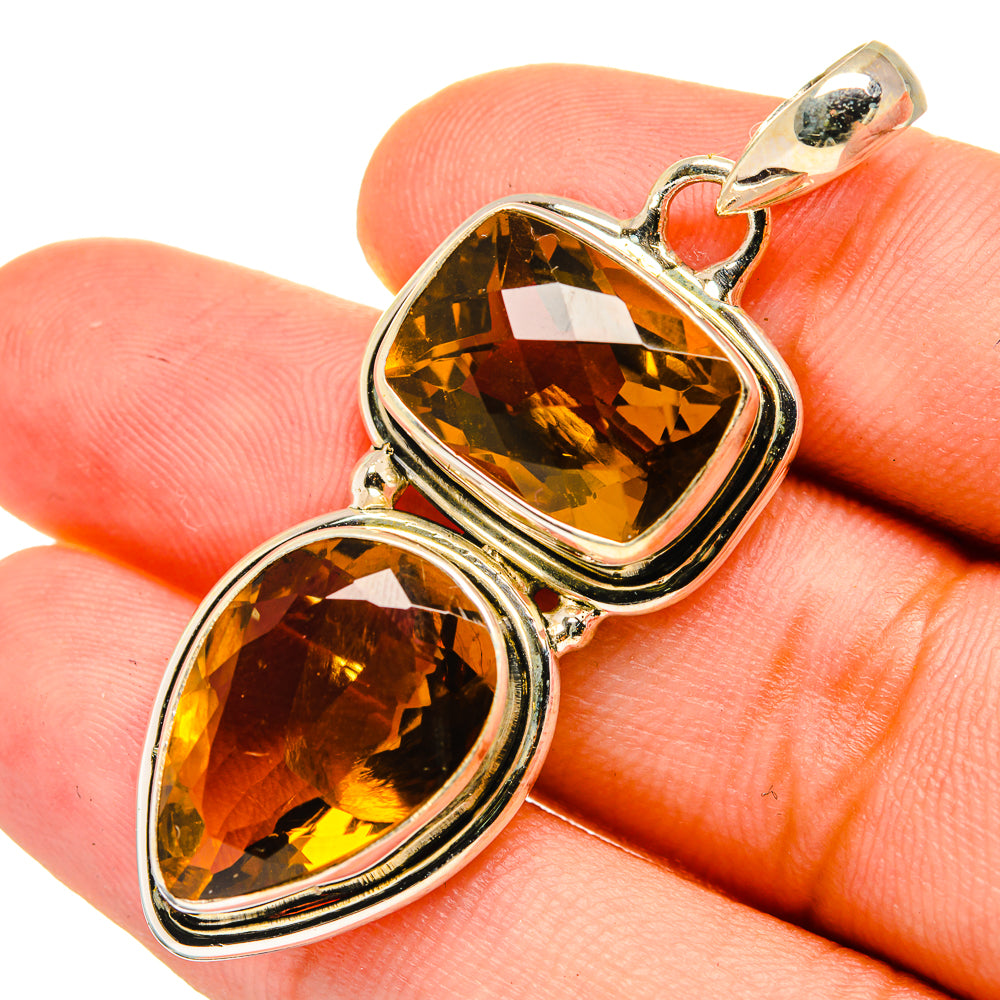 Mandarin Citrine Pendants handcrafted by Anasilvercos - PD8743