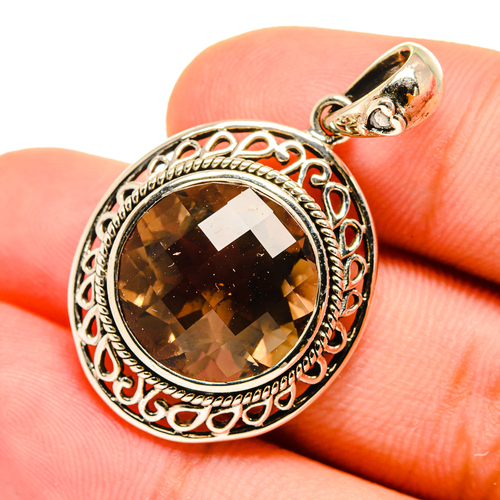 Smoky Quartz Pendants handcrafted by Anasilvercos - PD8746