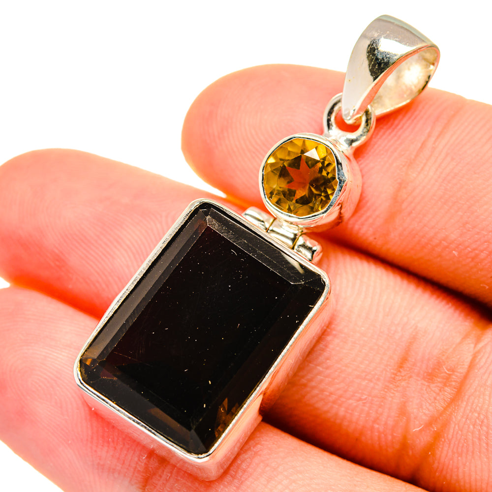 Smoky Quartz Pendants handcrafted by Anasilvercos - PD8748