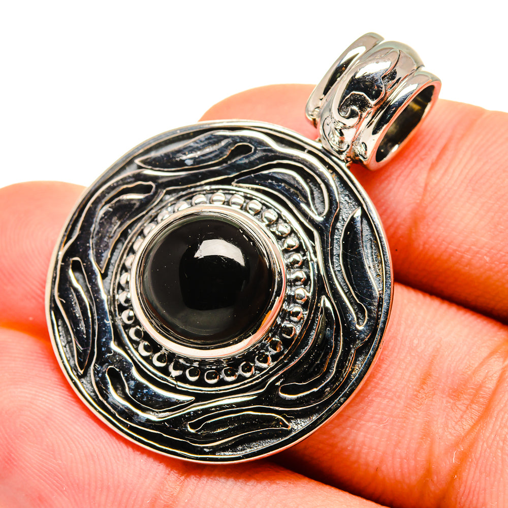 Black Onyx Pendants handcrafted by Anasilvercos - PD8754