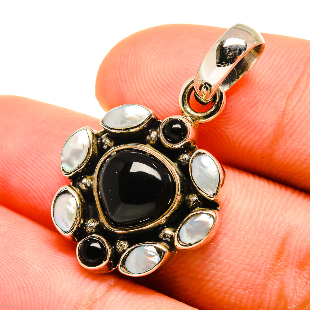 Black Onyx Pendants handcrafted by Anasilvercos - PD8755