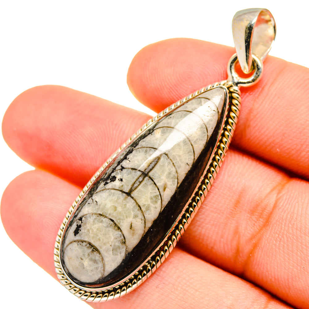 Orthoceras Fossil Pendants handcrafted by Anasilvercos - PD8760