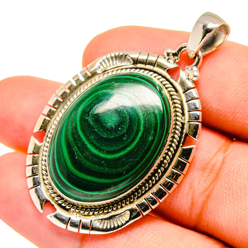 Malachite Pendants handcrafted by Anasilvercos - PD8773