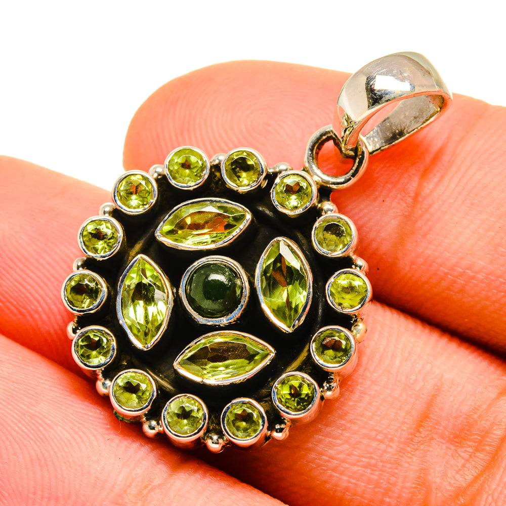Green Tourmaline Pendants handcrafted by Anasilvercos - PD8776