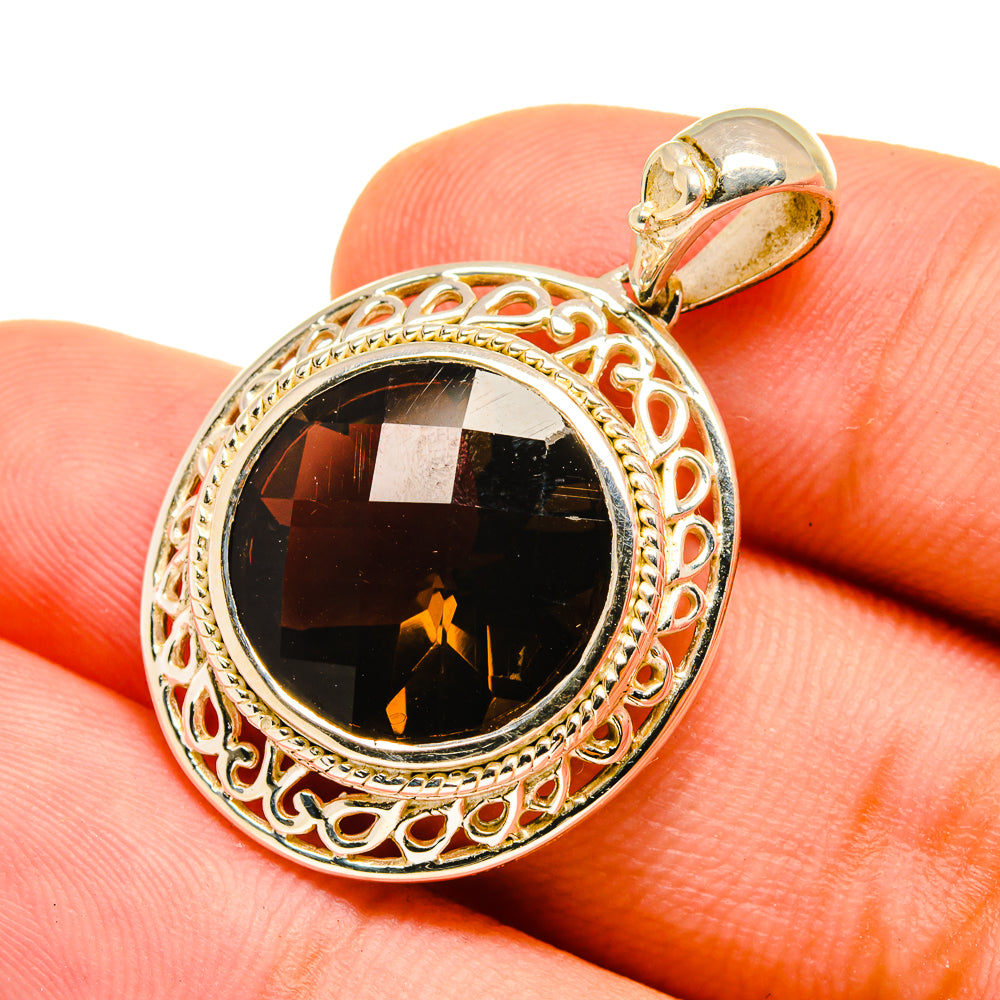 Smoky Quartz Pendants handcrafted by Anasilvercos - PD8810
