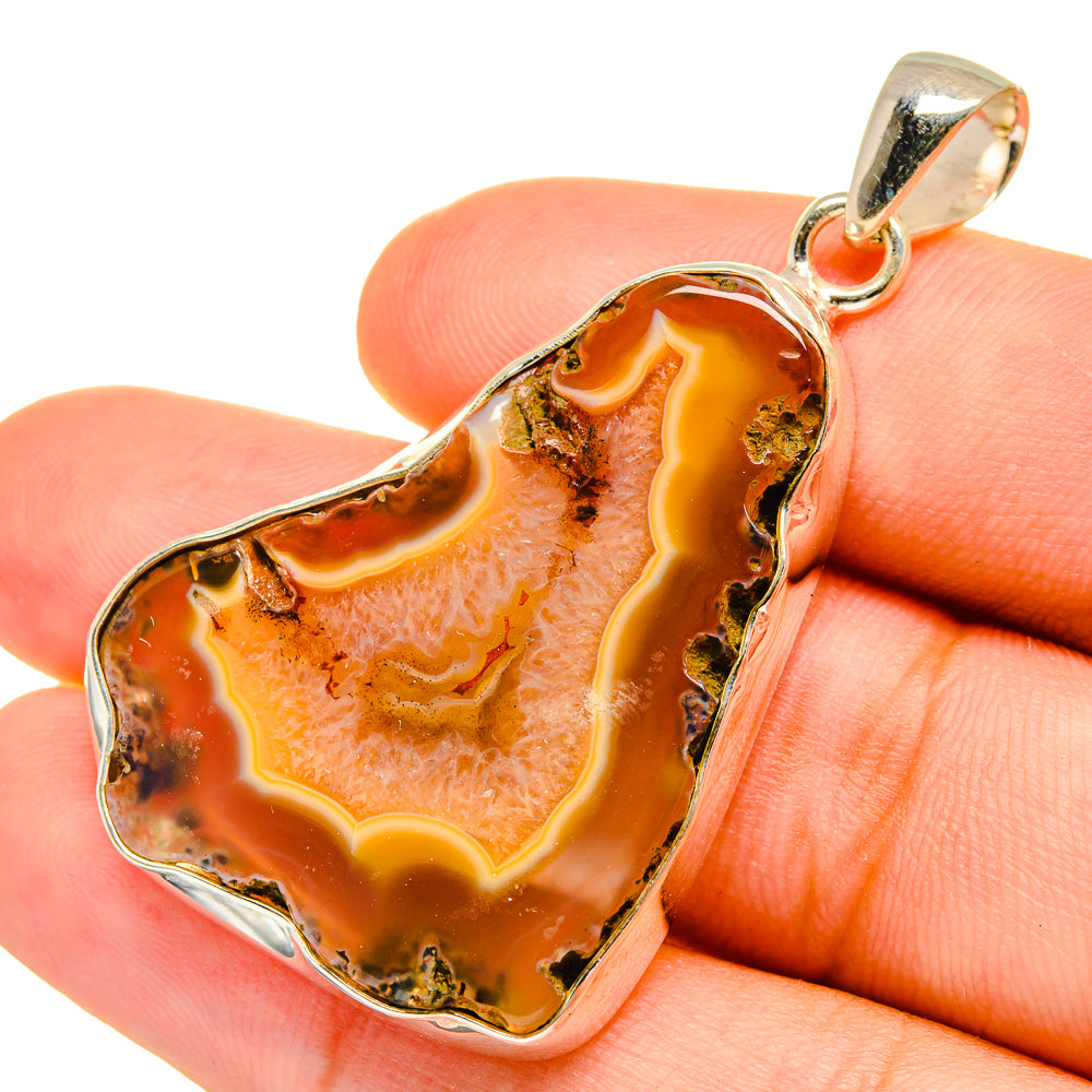Yellow Geode Slice Pendants handcrafted by Anasilvercos - PD8820