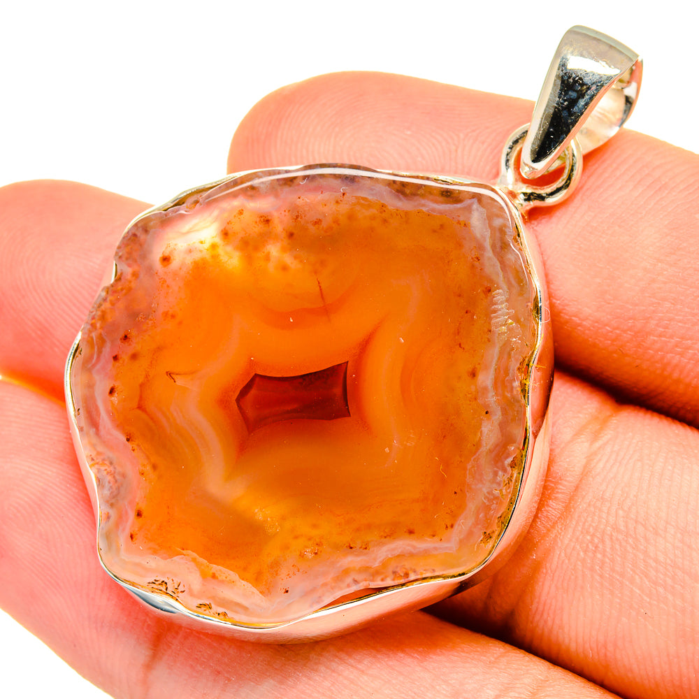 Yellow Geode Slice Pendants handcrafted by Anasilvercos - PD8821