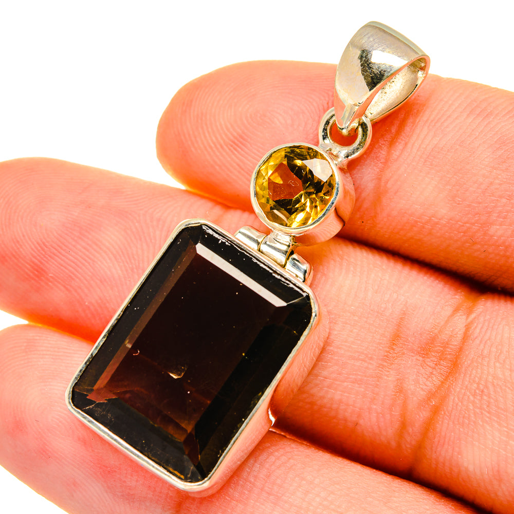 Smoky Quartz Pendants handcrafted by Anasilvercos - PD8827