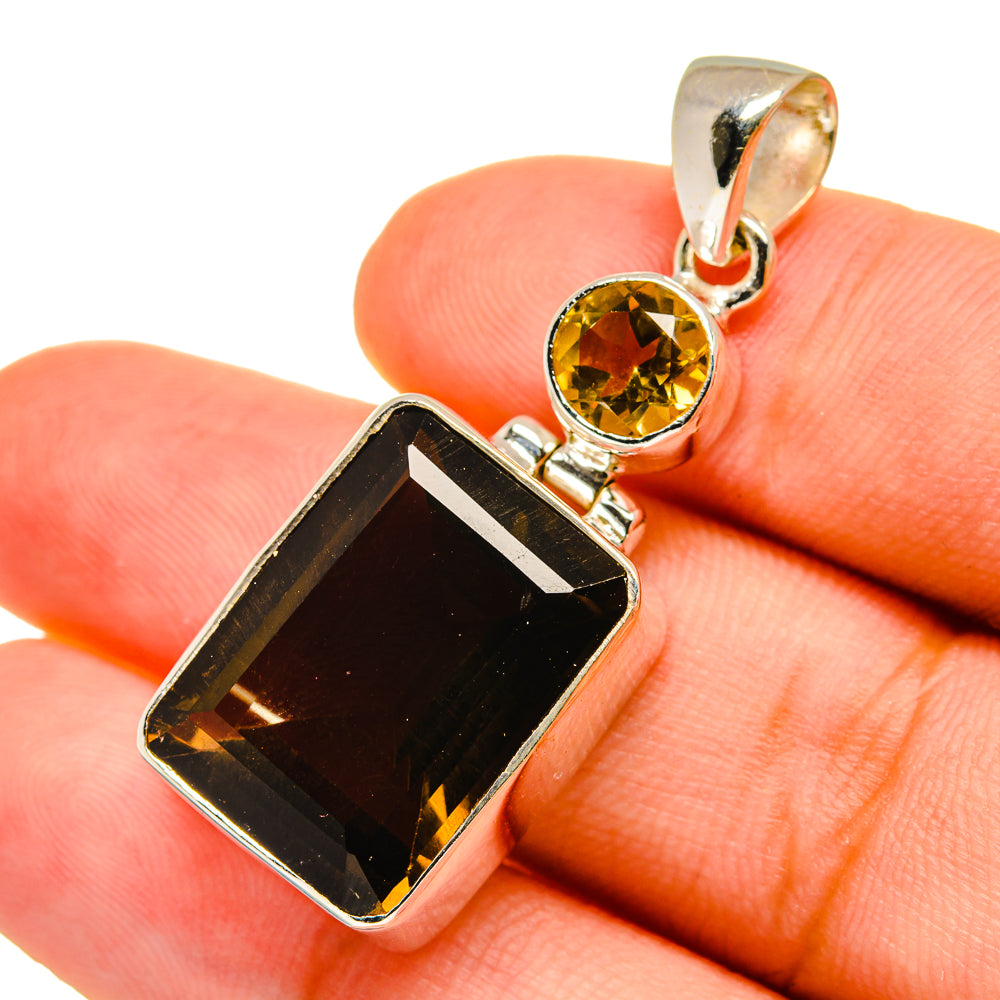 Smoky Quartz Pendants handcrafted by Anasilvercos - PD8829