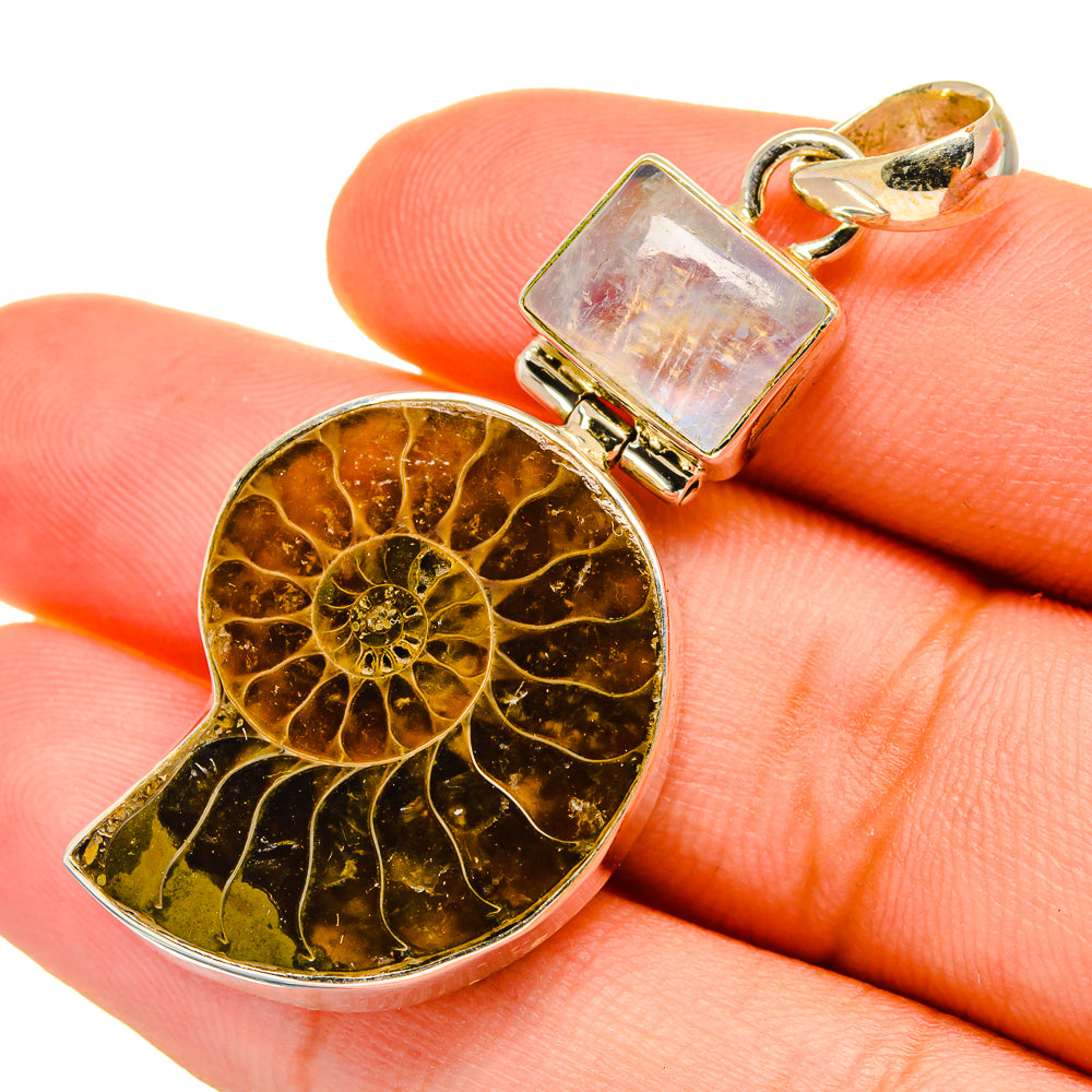 Ammonite Fossil Pendants handcrafted by Anasilvercos - PD8830