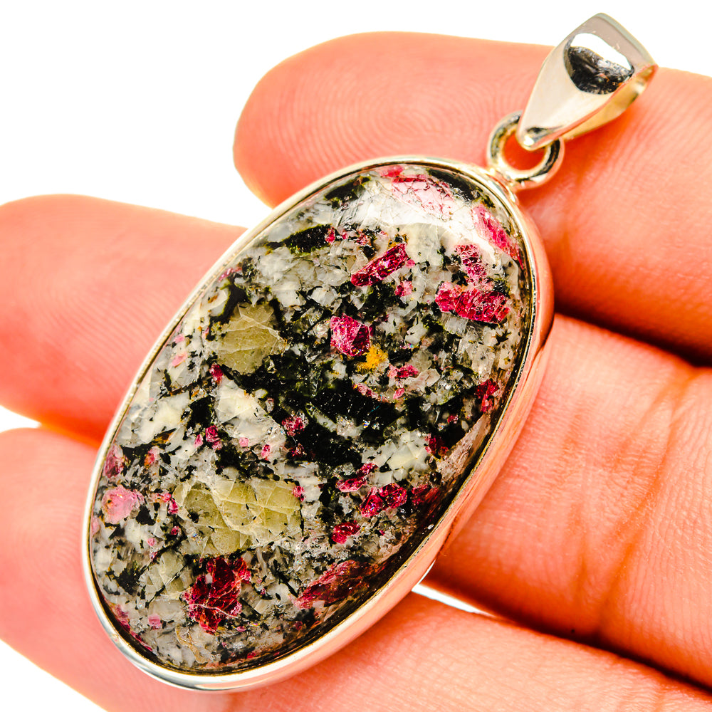 Russian Eudialyte Pendants handcrafted by Anasilvercos - PD8852