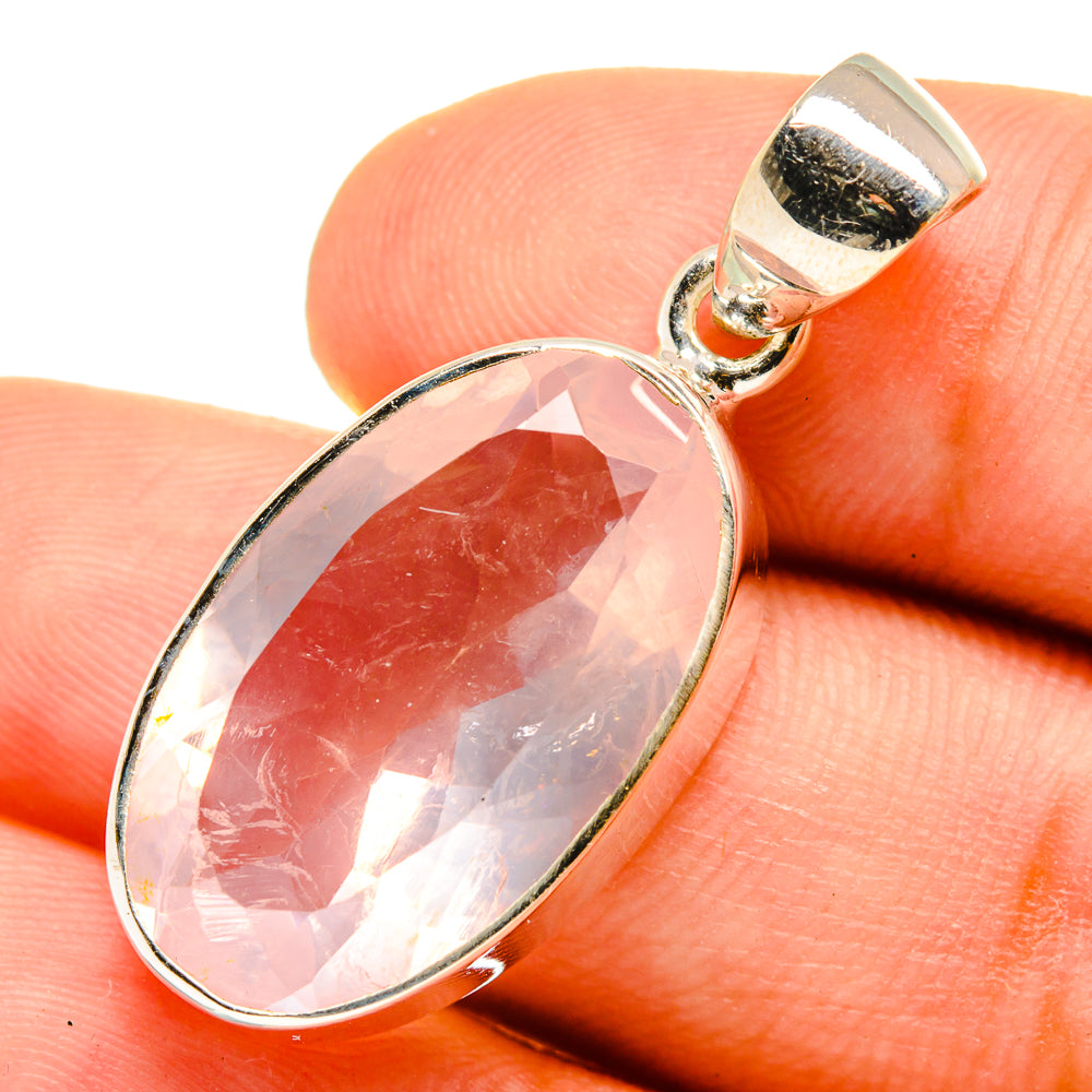 Rose Quartz Pendants handcrafted by Anasilvercos - PD8874