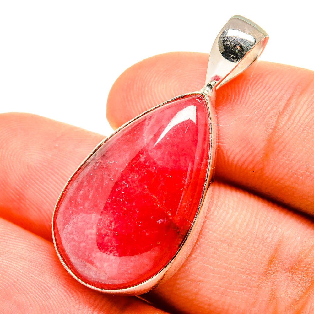 Pink Agate Pendants handcrafted by Anasilvercos - PD8893