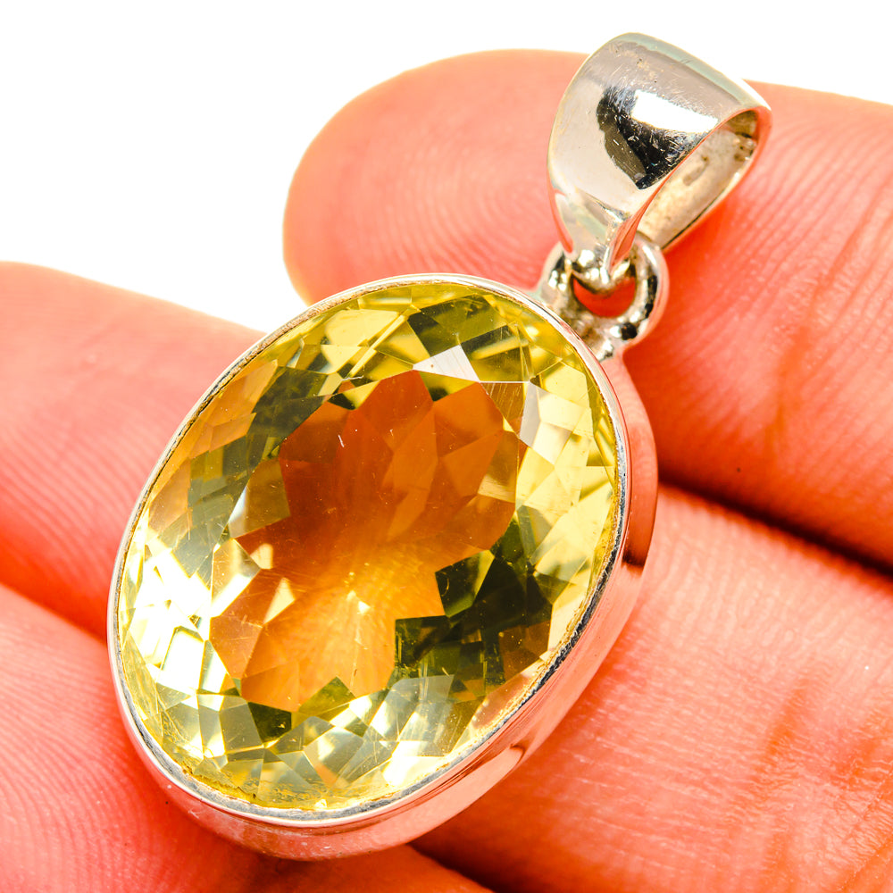 Lemon Quartz Pendants handcrafted by Anasilvercos - PD8896