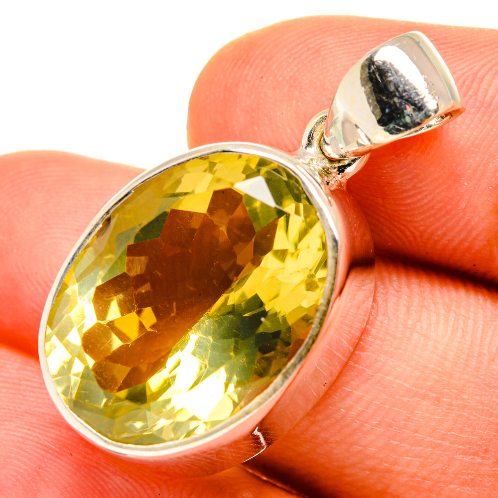 Lemon Quartz Pendants handcrafted by Anasilvercos - PD8897