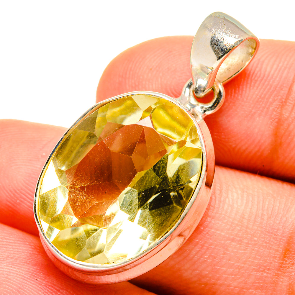 Lemon Quartz Pendants handcrafted by Anasilvercos - PD8898