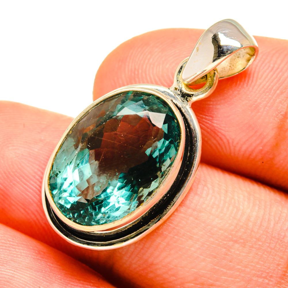 Blue Fluorite Pendants handcrafted by Anasilvercos - PD8903